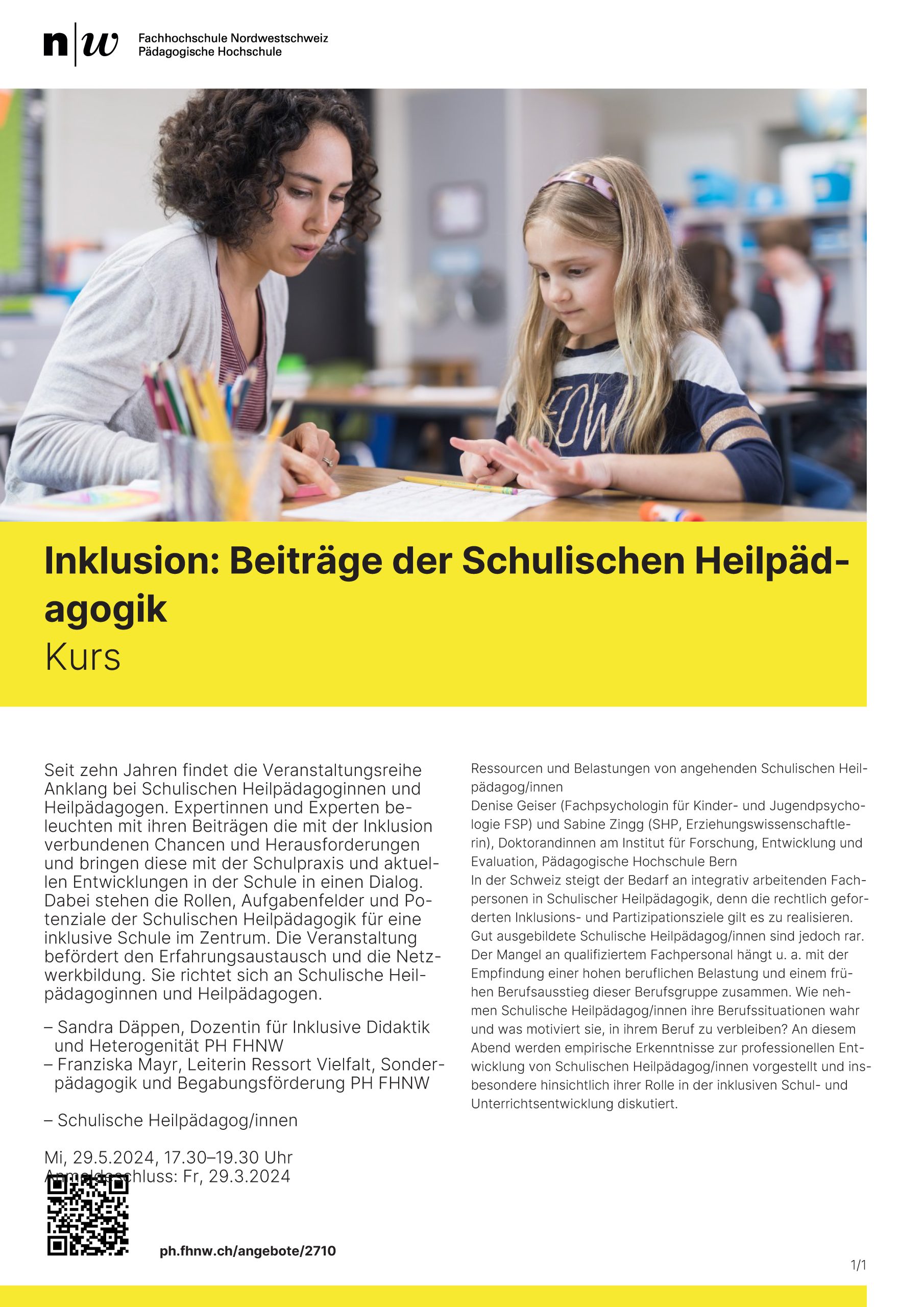 29 05 2024 Inklusion Beiträge der Schulischen Heilpädagogik