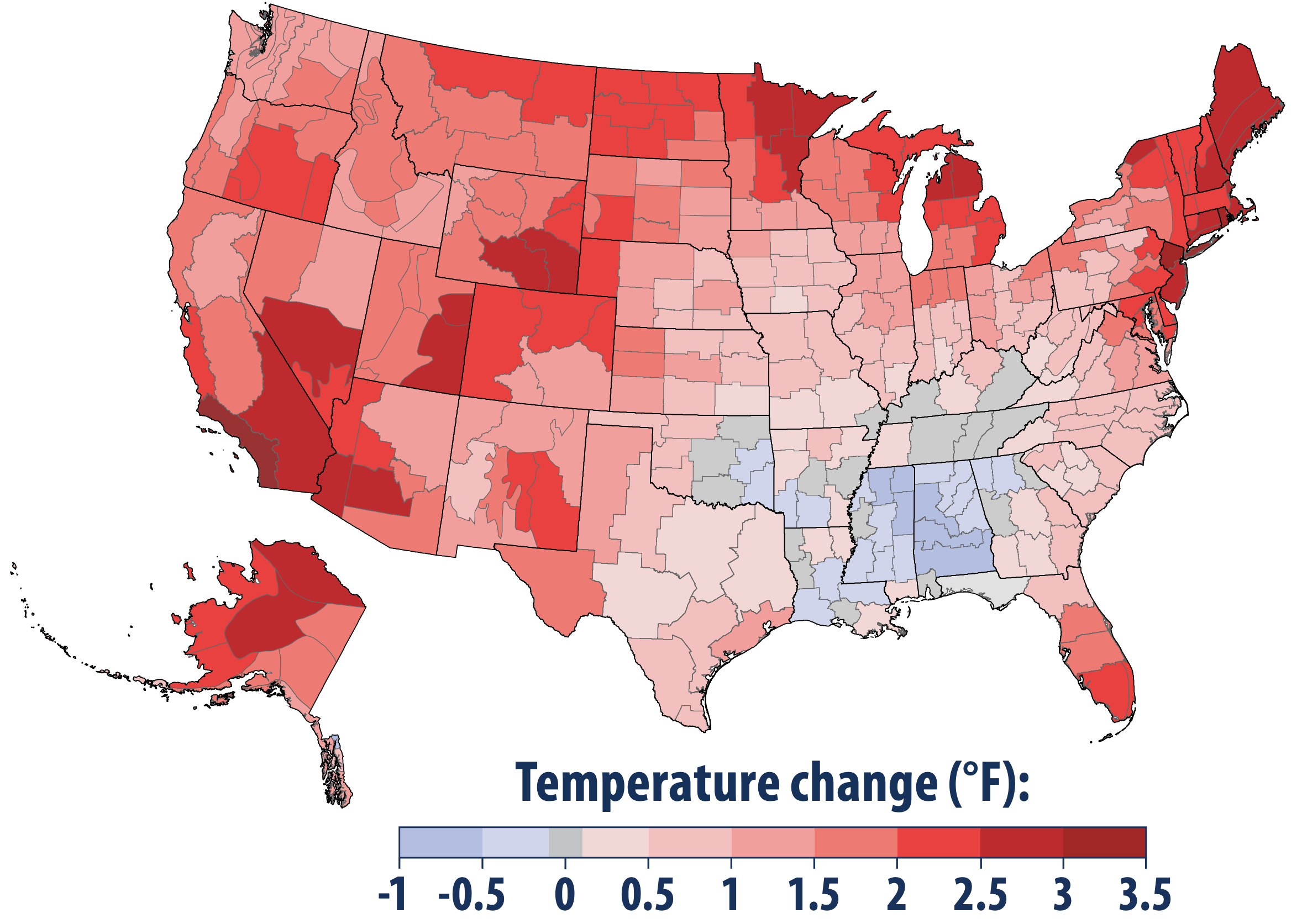 Temperature map US